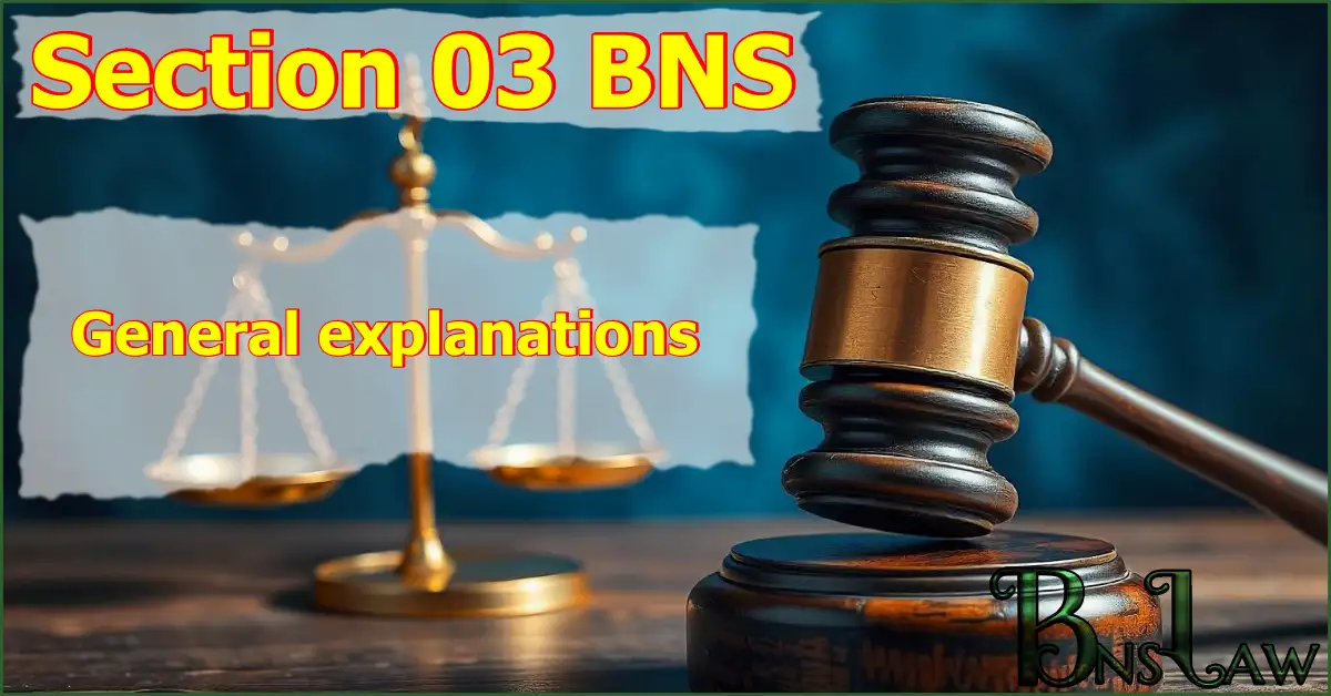 Section 3 BNS: General explanations