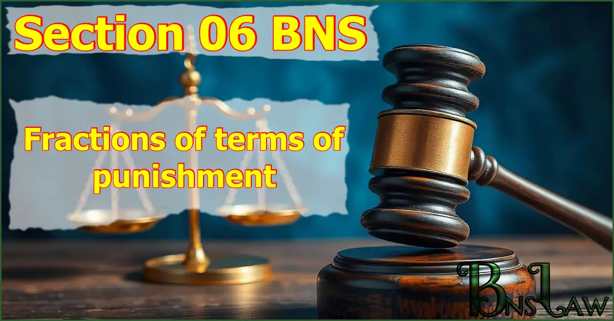 Section 6 BNS: Fractions of terms of punishment