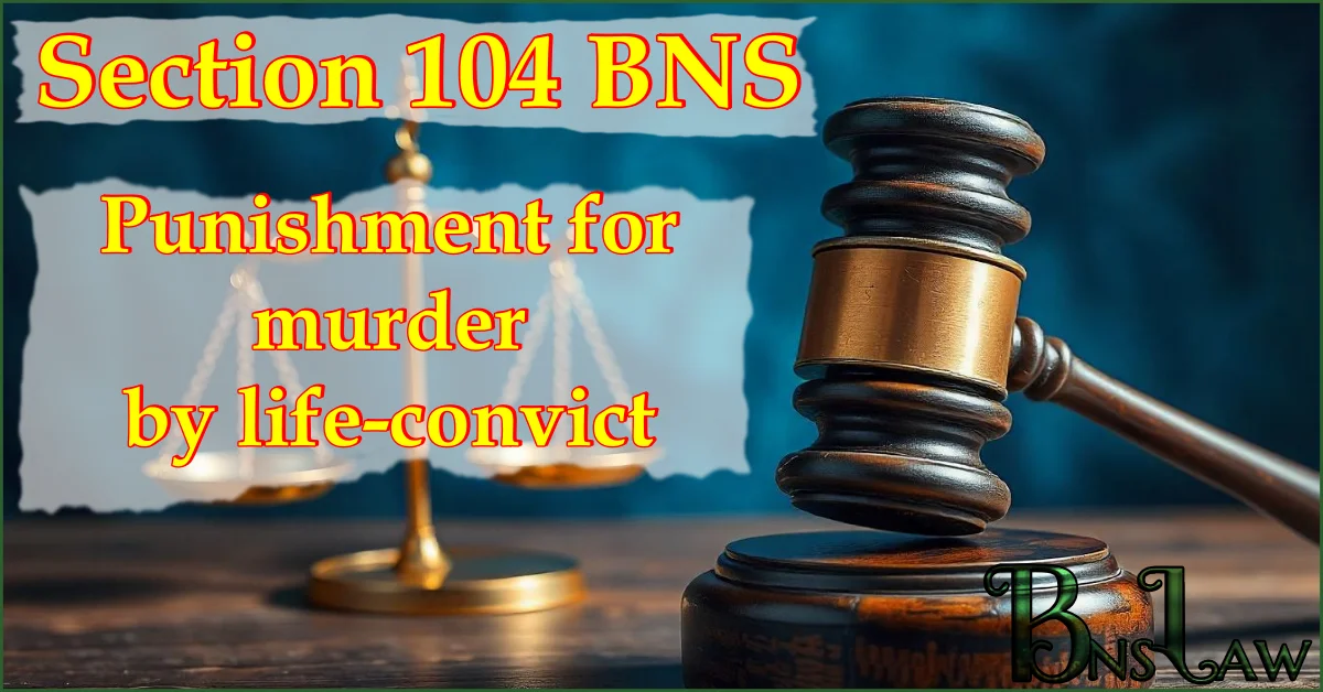 Section 104 BNS: Punishment for murder by life-convict