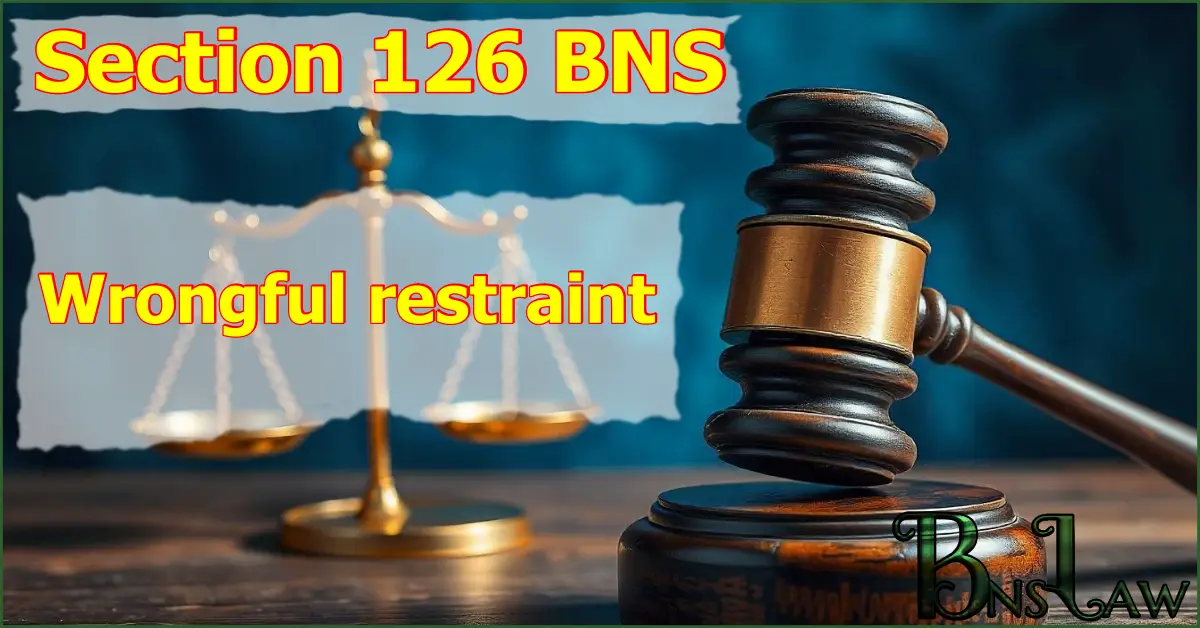 Section 126 BNS: Wrongful restraint