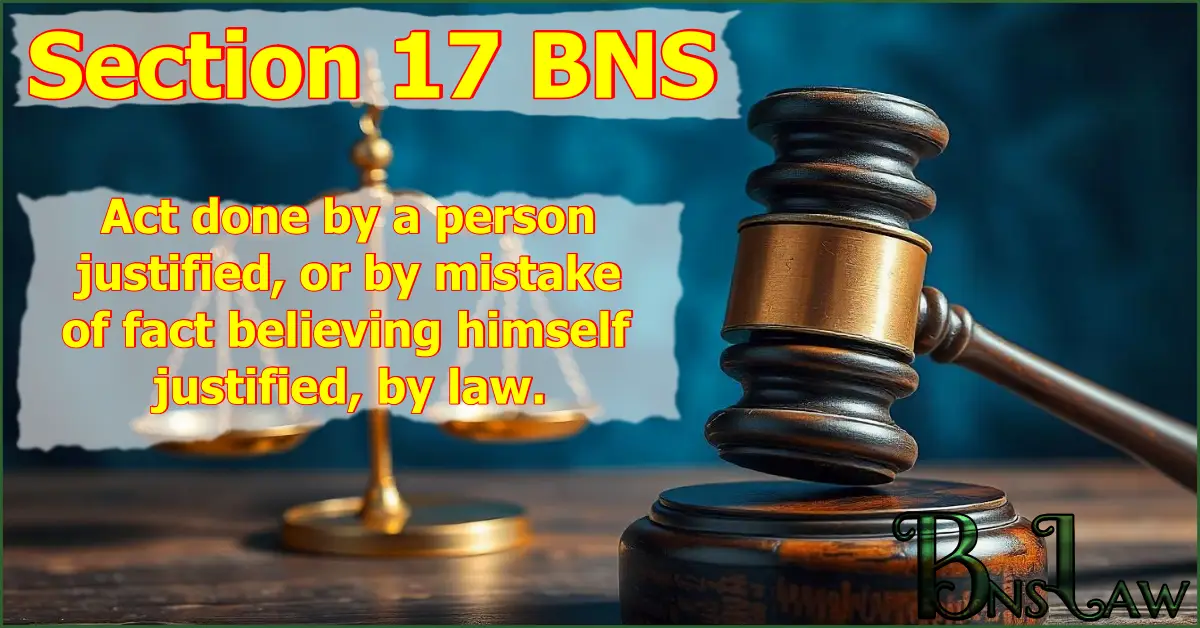 Section 17 BNS: Act done by a person justified, or by mistake of fact believing himself justified, by law