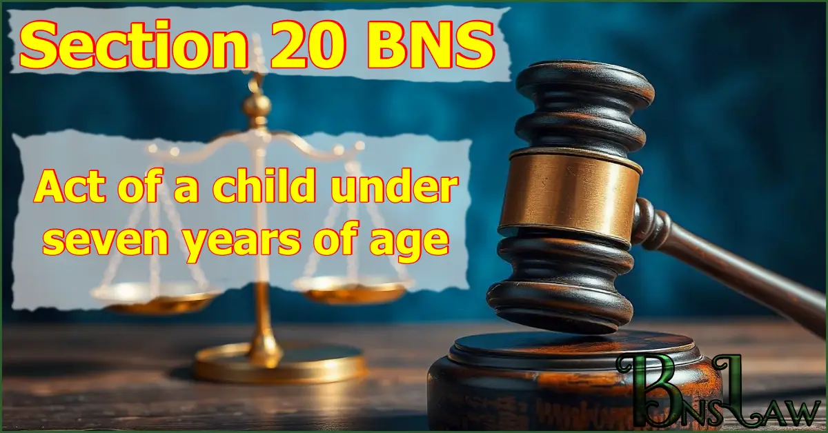 Section 20 BNS: Act of a child under seven years of age