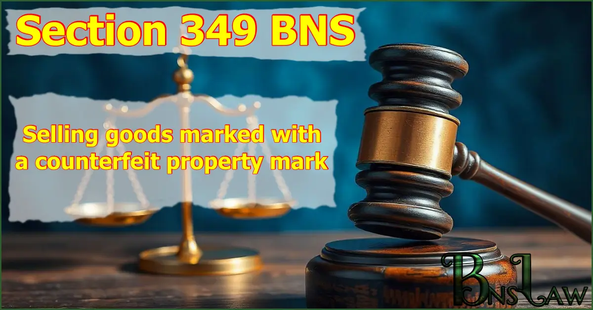 Section 349 BNS: Selling goods marked with a counterfeit property mark